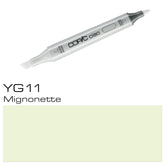 This COPIC CIAO MARKER YG 11 MIGNONETTE provides smooth and consistent coverage for all your artistic needs. With its vibrant color and high-quality ink, it allows for precise and detailed work. Its double-ended design offers versatility in creating both fine lines and broad strokes. A must-have for any serious artist or hobbyist.